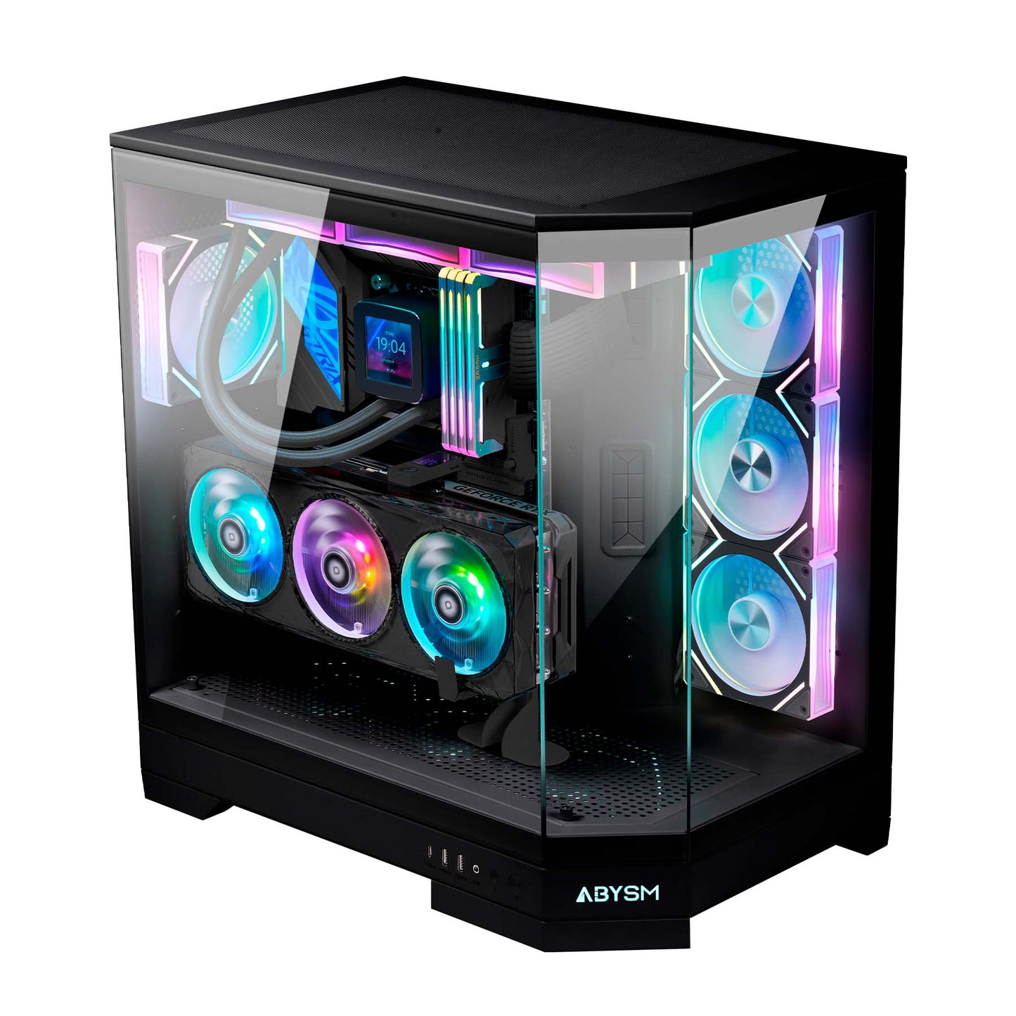 CARCASA Abysm Danube Sava H600 ARGB ATX Negra