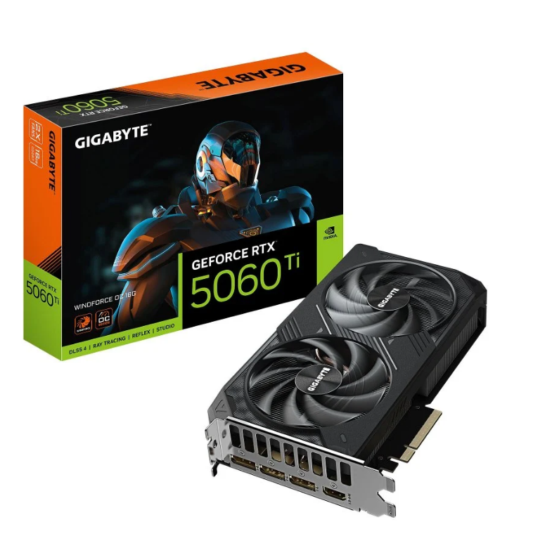 TARJETA GRAFICA GIGABYTE GEFORCE RTX 5060 TI WINDFORCE OC 16GB