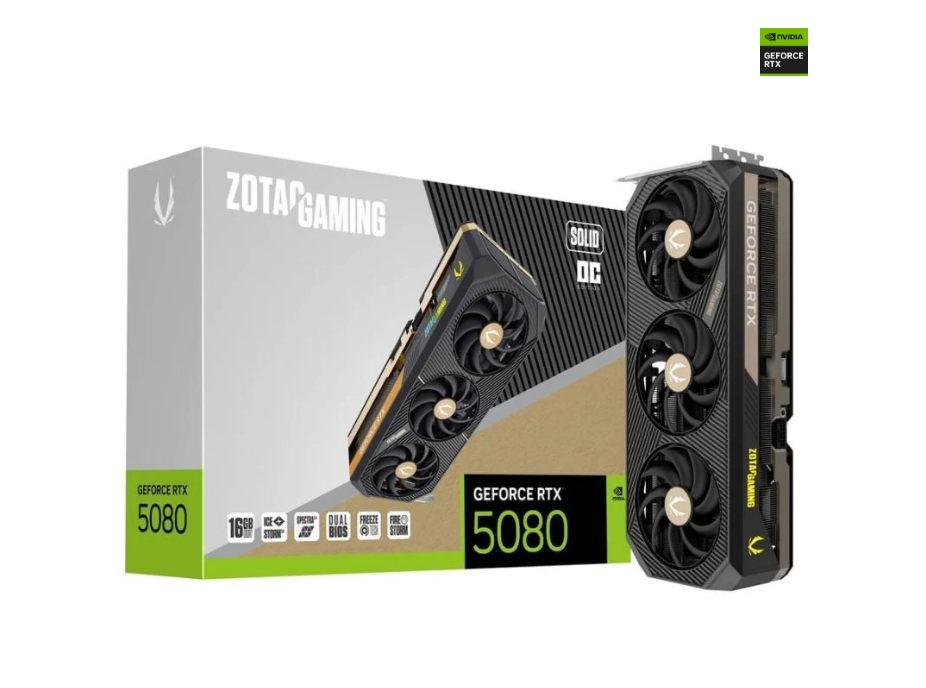 TARJETA GRAFICA ZOTAC GAMING RTX 5080 SOLID OC 16Gb