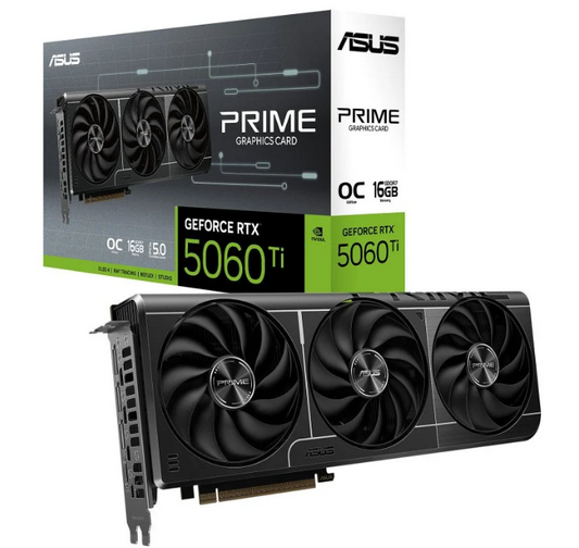 TARJETA GRAFICA ASUS PRIME RTX 5060 TI OC 16GB