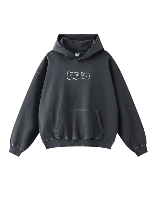 Hoodie Neko Grafitti Grey