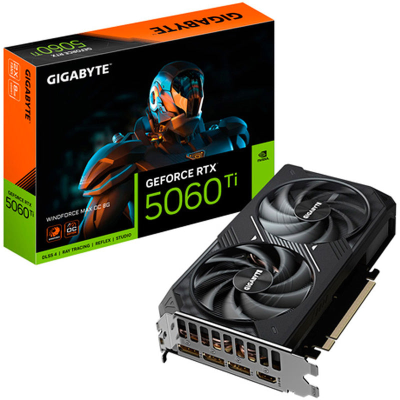 TARJETA GRAFICA GIGABYTE GEFORCE RTX5060TI WINDFORCE MAX OC 8GB GDDR7