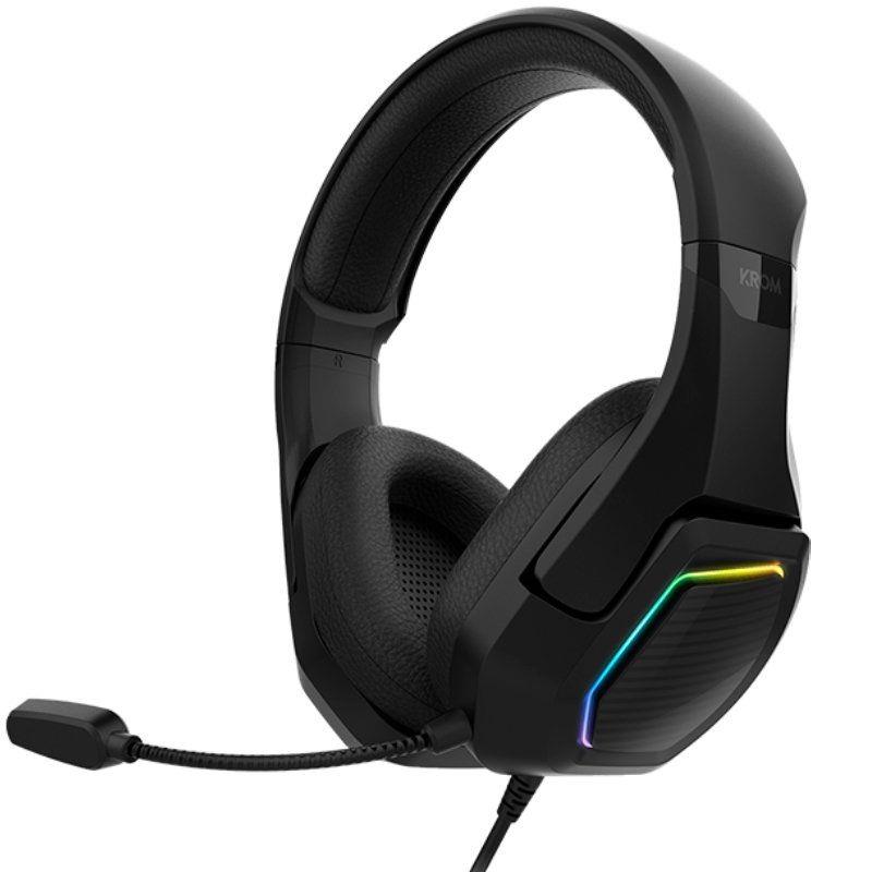 AURICULARES GAMING CON MICROFONO KROM KOPA 7.1 USB NEGRO