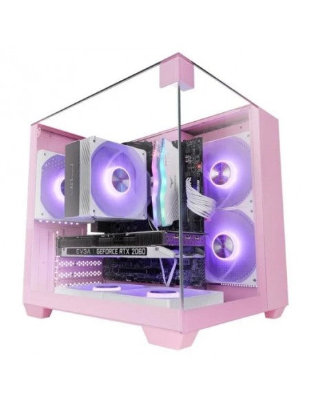 CARCASA CAJA MARS GAMING MATX MINI-ITX ROSA
