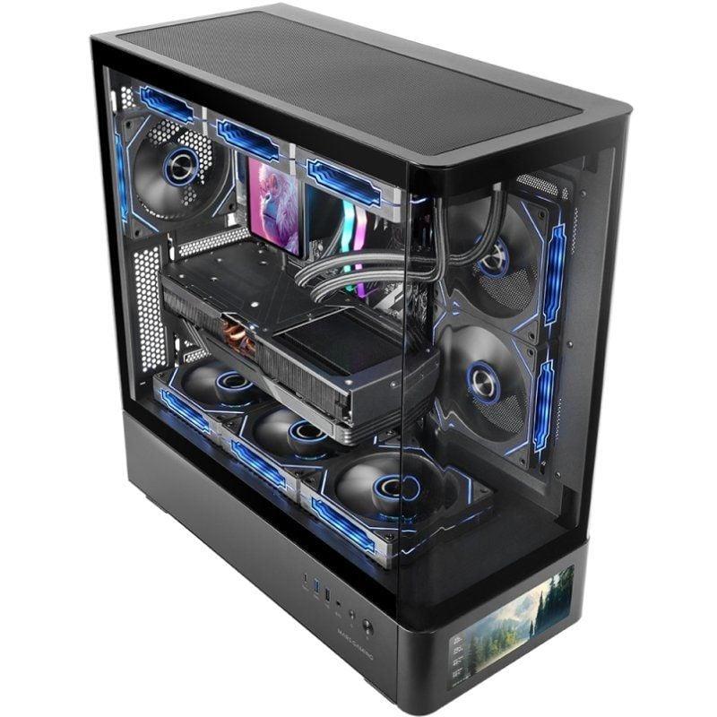 SEMITORRE GAMING ATX MARS GAMING MCLCDPRO SIN FUENTE NEGRO