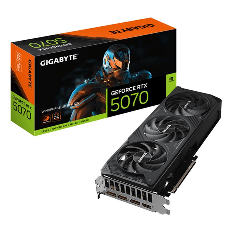 TARJETA GRAFICA GIGABYTE GEFORCE RTX5070 WINDFORCE 12G OC 12GB GDDR7