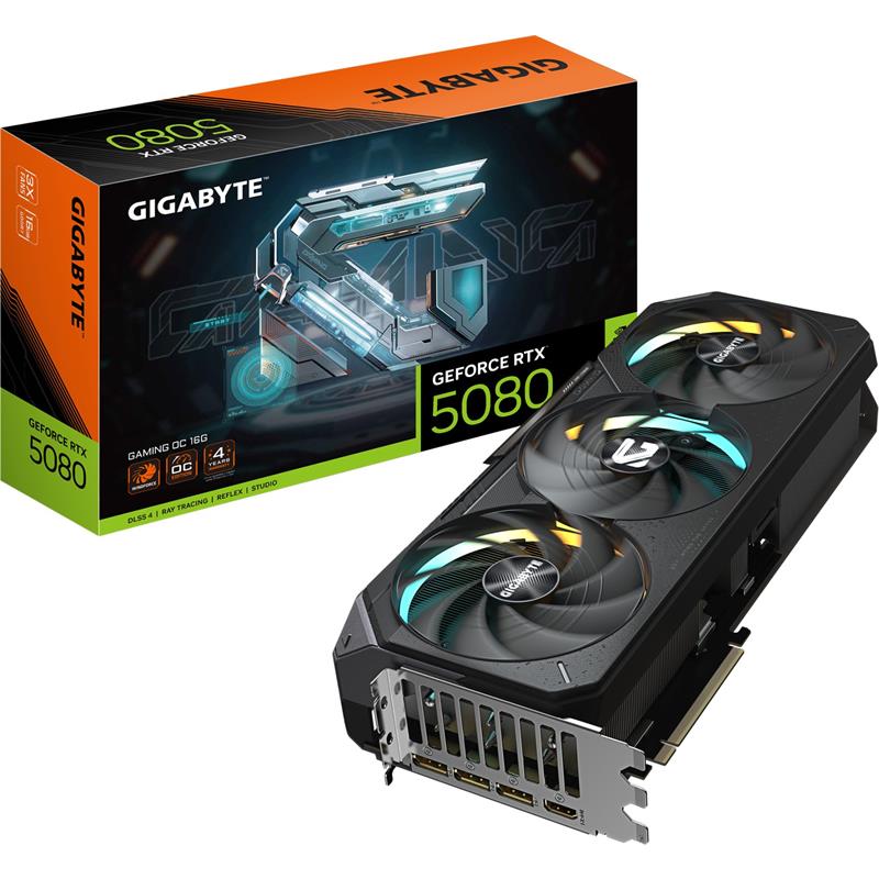 TARJETA GRAFICA GIGABYTE GEFORCE RTX5080 GAMING OC 16GB GDDR7
