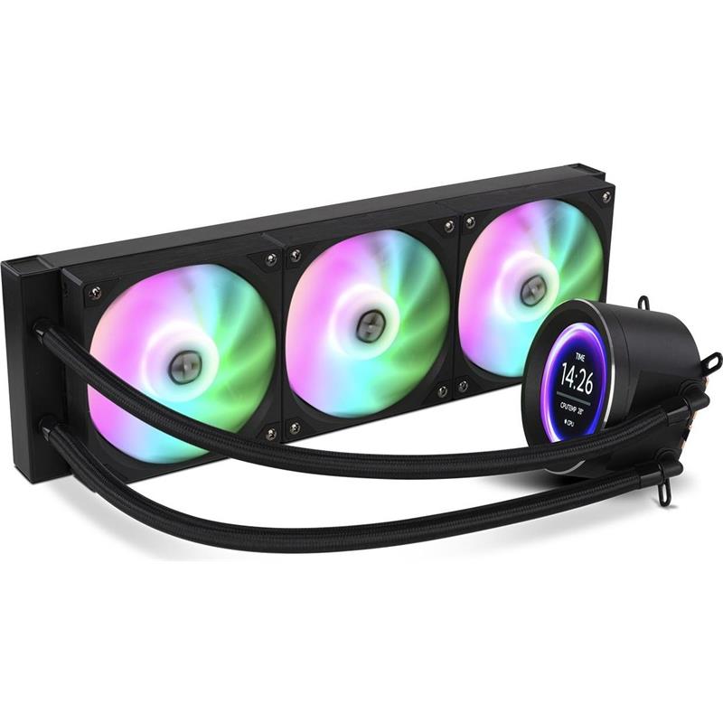 VENTILADOR SISTEMA DE REFRIGERACION LIQUIDA NOX X360 LCD NEGRO